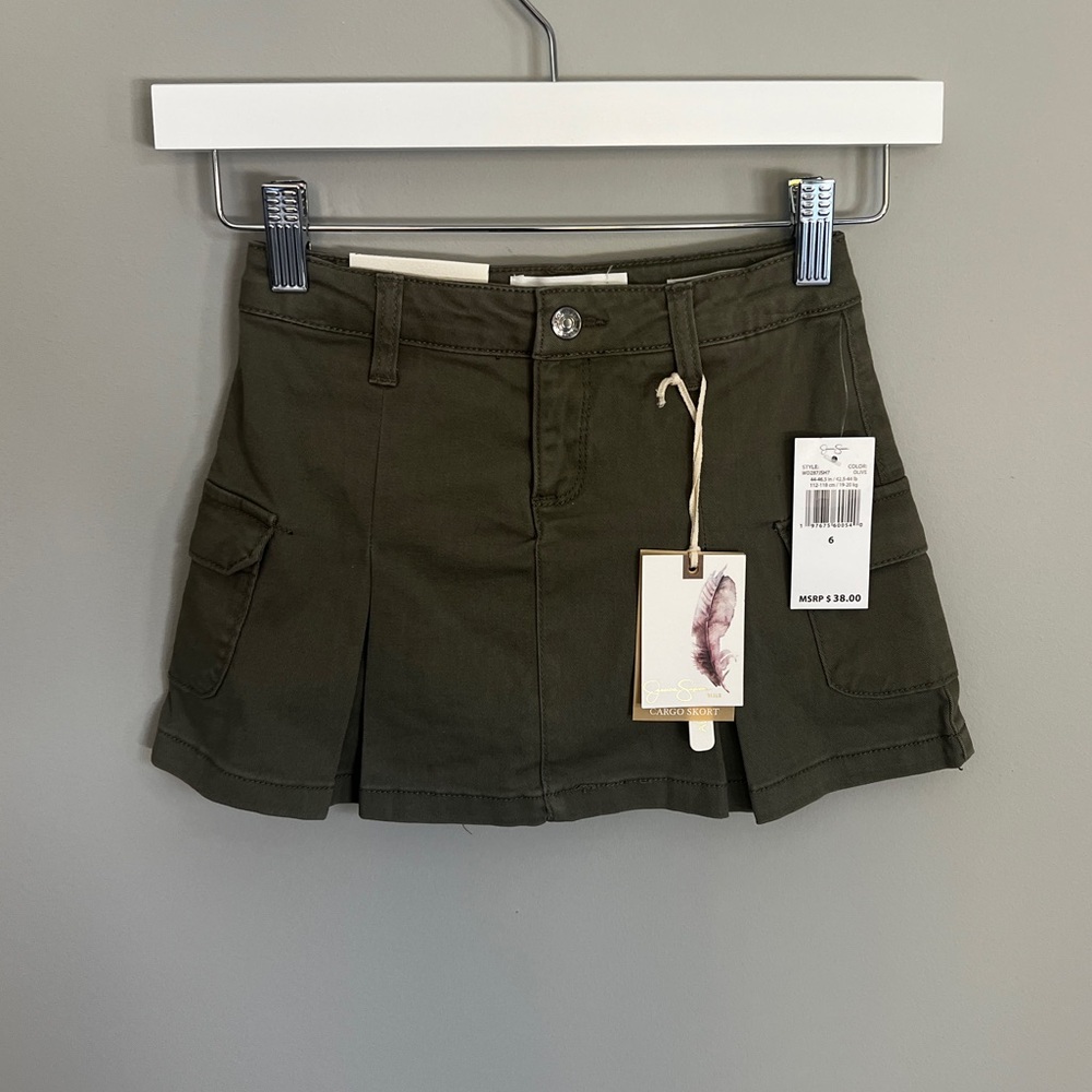 NWT Jessica Simpson Girls Camila Pleated Skort Camo Green Size 6 Girls